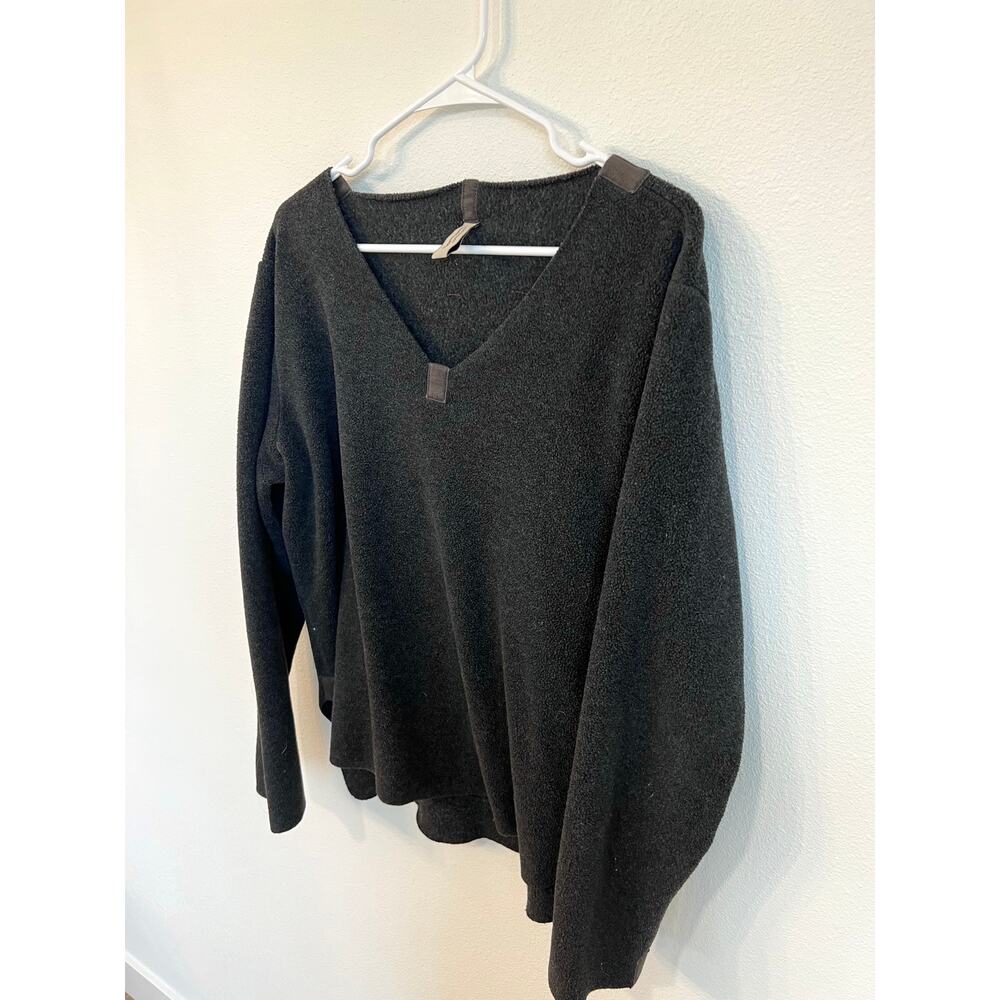 Henriette Steffensen Copenhagen Gray Minimalist Fleece Pullover Women's XL - Picture 3 of 5